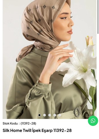 Silk Home Twill İpek Eşarp (Fuşya) - Görsel 4