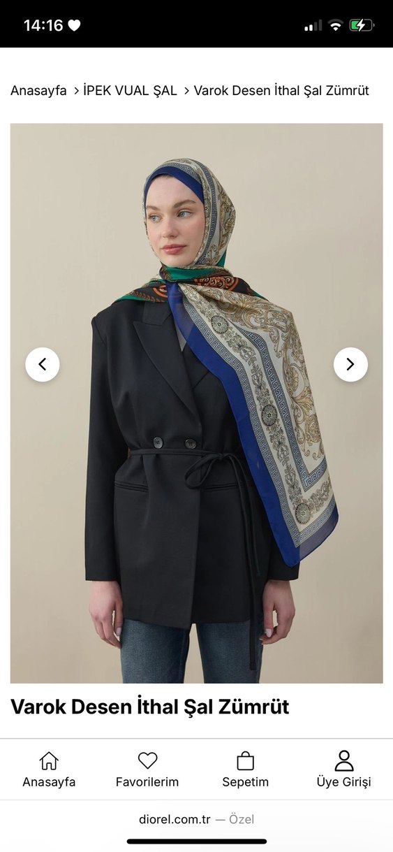 Diorel Barok Desen Şal - Görsel 5