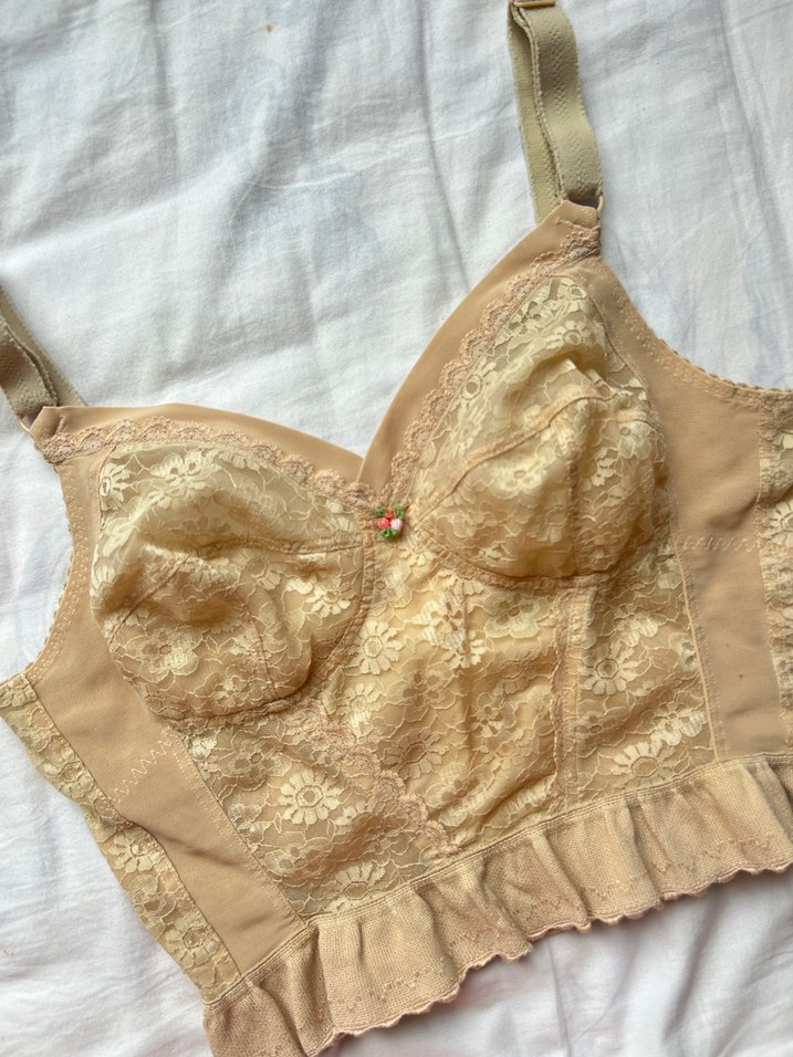 Dantel Detaylı 2000s y2k Kadın Büstiyer - Görsel 2