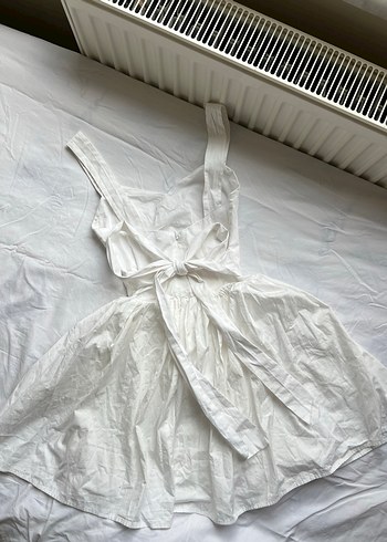 H&M Beyaz y2k Lolita Mini Elbise - Görsel 4