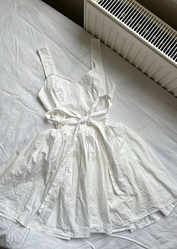 H&M Beyaz y2k Lolita Mini Elbise - Görsel 3