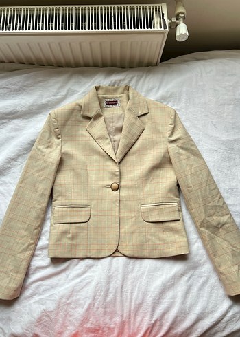 Shesay Bej Vintage Blazer Ceket - Görsel 2
