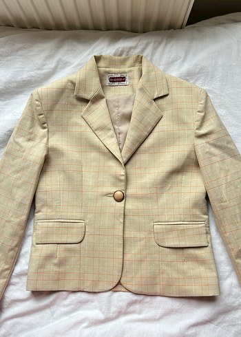 Shesay Bej Vintage Blazer Ceket - Görsel 3
