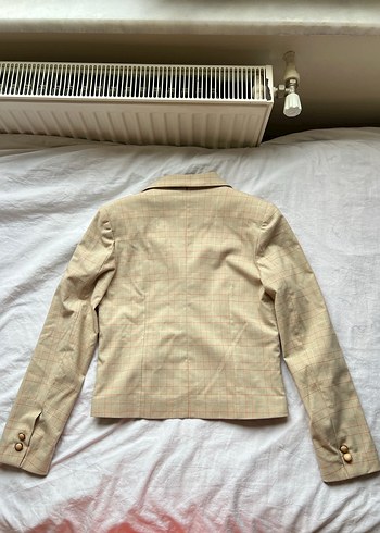 Shesay Bej Vintage Blazer Ceket - Görsel 4