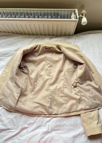 Shesay Bej Vintage Blazer Ceket - Görsel 6