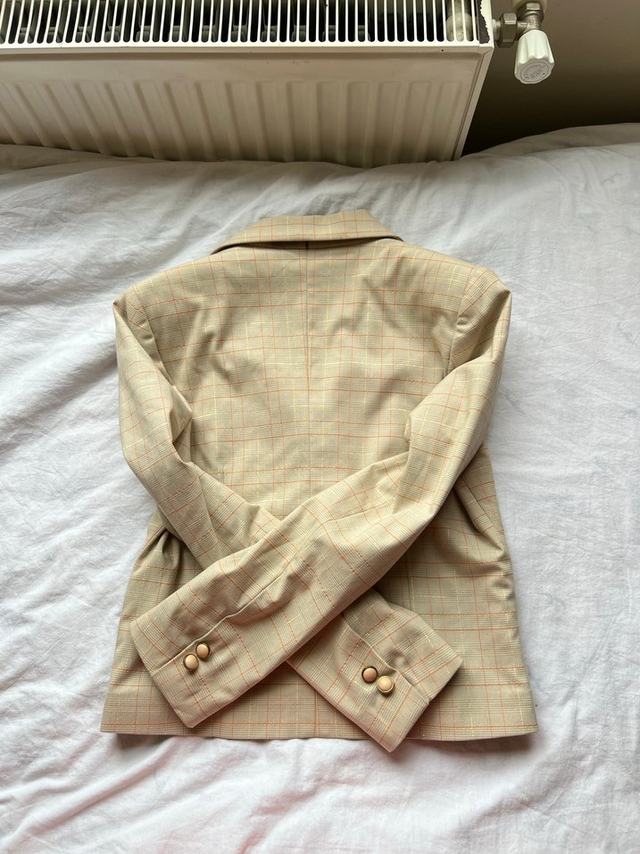 Shesay Bej Vintage Blazer Ceket - Görsel 5