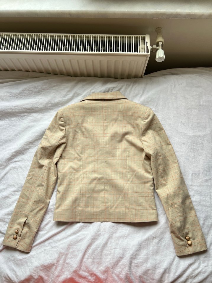 Shesay Bej Vintage Blazer Ceket - Görsel 4