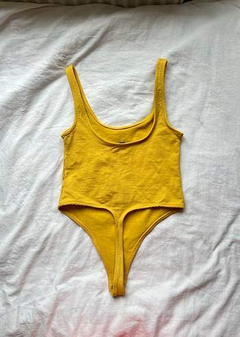 Dilvin Sarı y2k Lolita Dekolte Body - Görsel 3