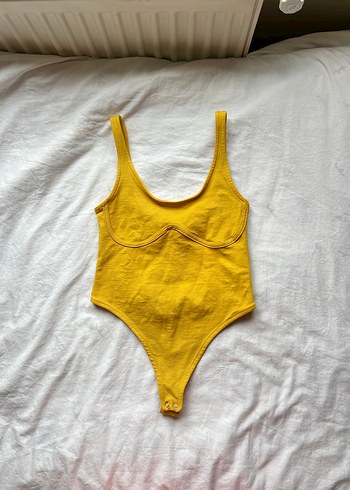 Dilvin Sarı y2k Lolita Dekolte Body - Görsel 2