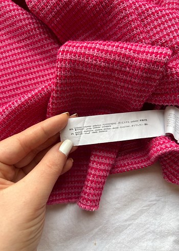 Zara Pembe Şal Detaylı y2k Bluz Kazak - Görsel 5