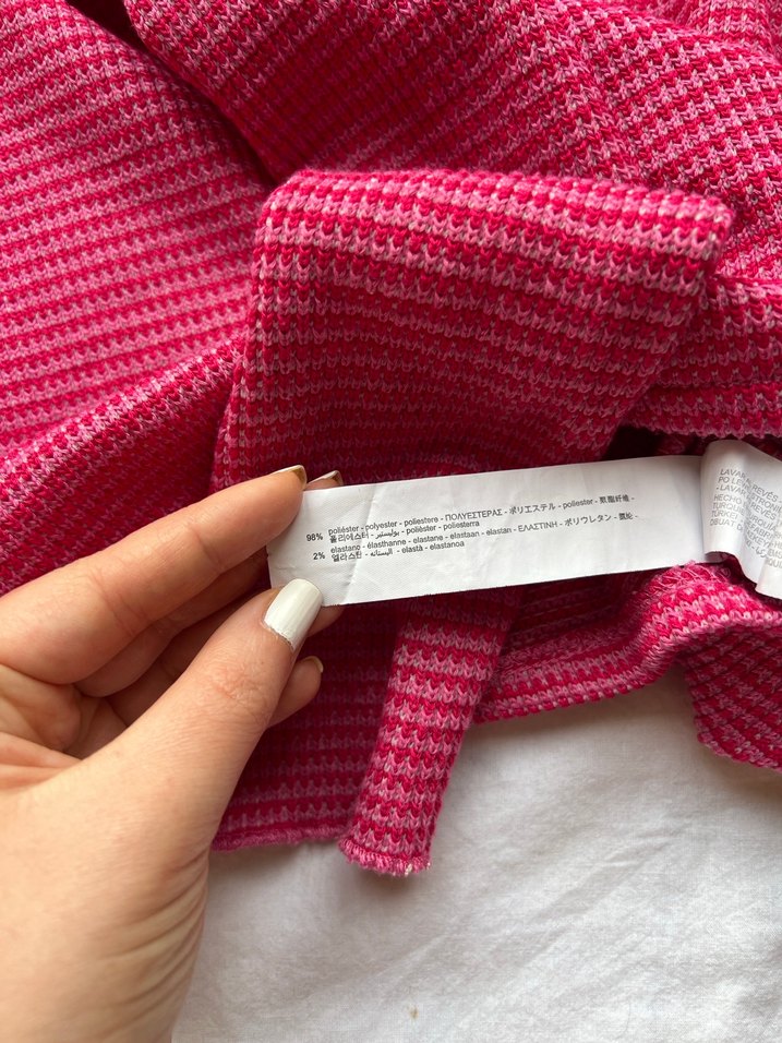 Zara Pembe Şal Detaylı y2k Bluz Kazak - Görsel 5