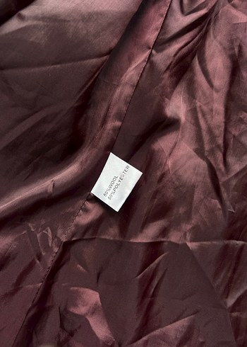 Donna Bordo Kaşe Vintage Blazer Ceket - Görsel 6