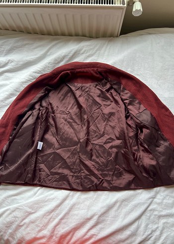 Donna Bordo Kaşe Vintage Blazer Ceket - Görsel 5
