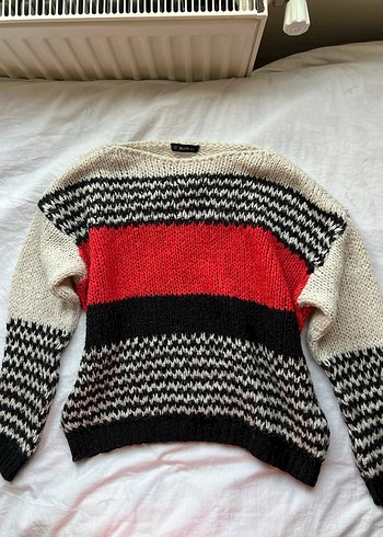 Dilvin Moher Yün Kayık Yaka y2k Kazak - Görsel 6