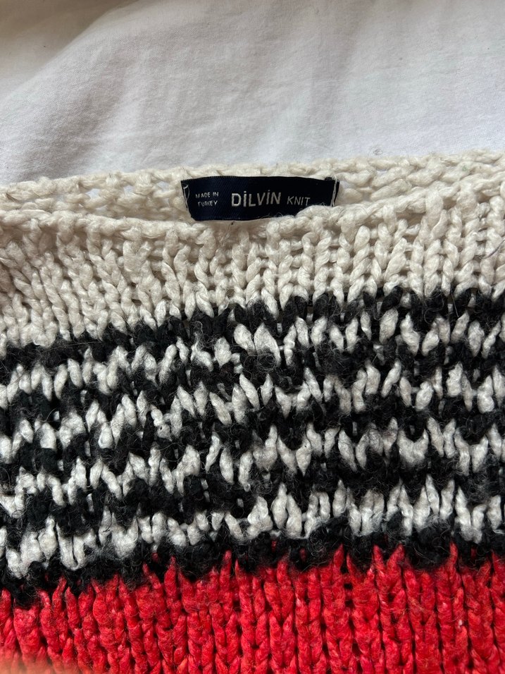 Dilvin Moher Yün Kayık Yaka y2k Kazak - Görsel 4