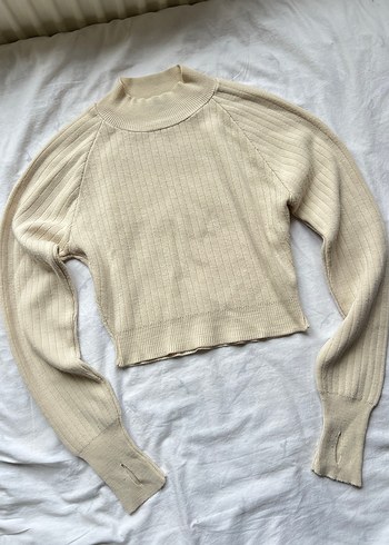 Swist Bej Parmak Geçirmeli y2k Kazak - Görsel 4