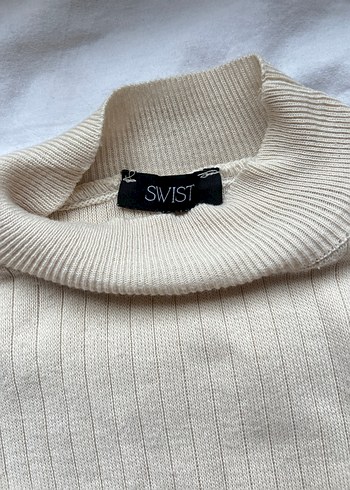 Swist Bej Parmak Geçirmeli y2k Kazak - Görsel 5