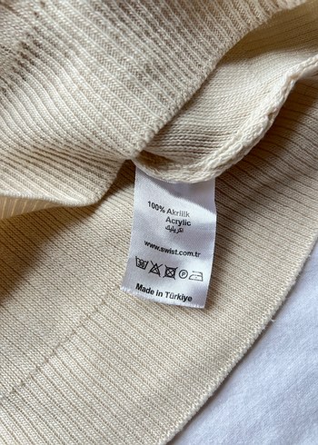 Swist Bej Parmak Geçirmeli y2k Kazak - Görsel 6