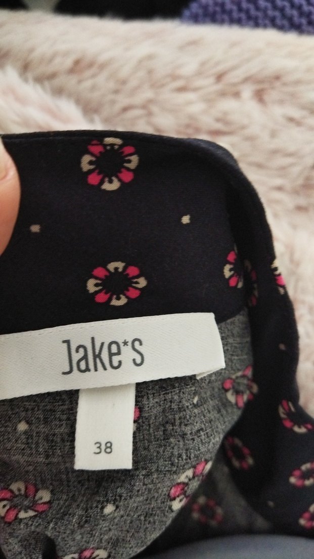 Uzun Kollu Siyah Bağlama Desenli Bluz - Görsel 3