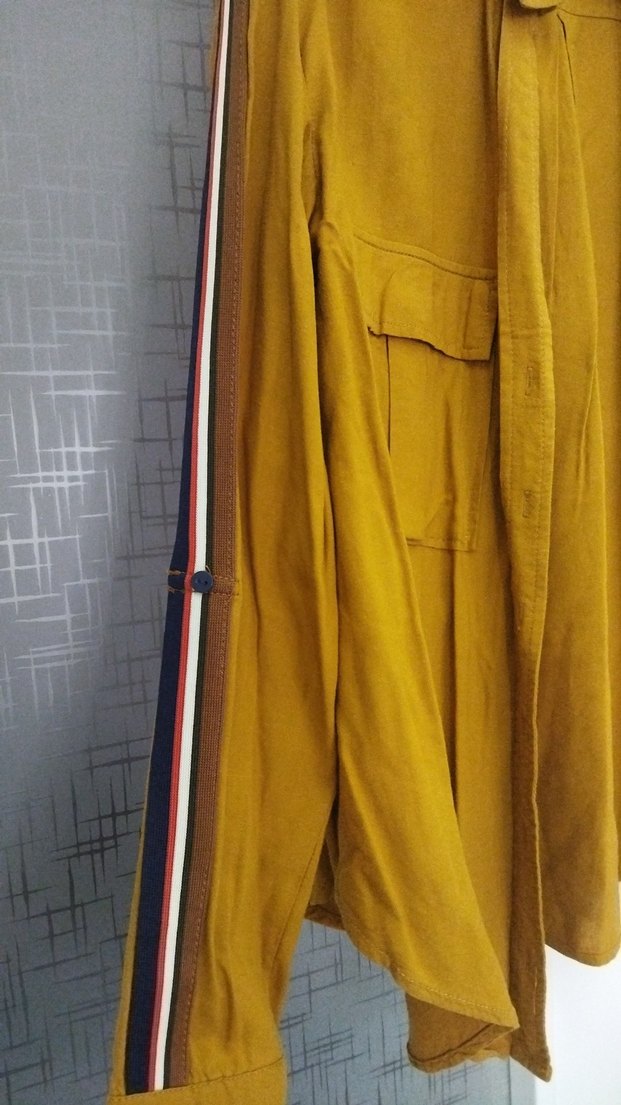 Kadın Bej Süet Midi Gömlek - Görsel 2