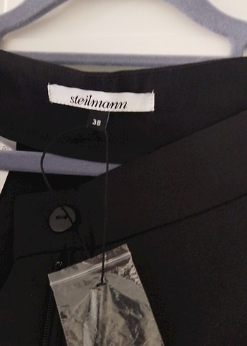 Kadın Siyah Kemerli Kumaş Pantolon - Görsel 4