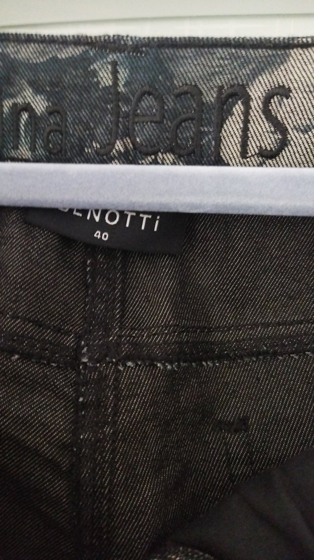 Dantel Detaylı Gri Desenli Jean Pantolon - Görsel 2