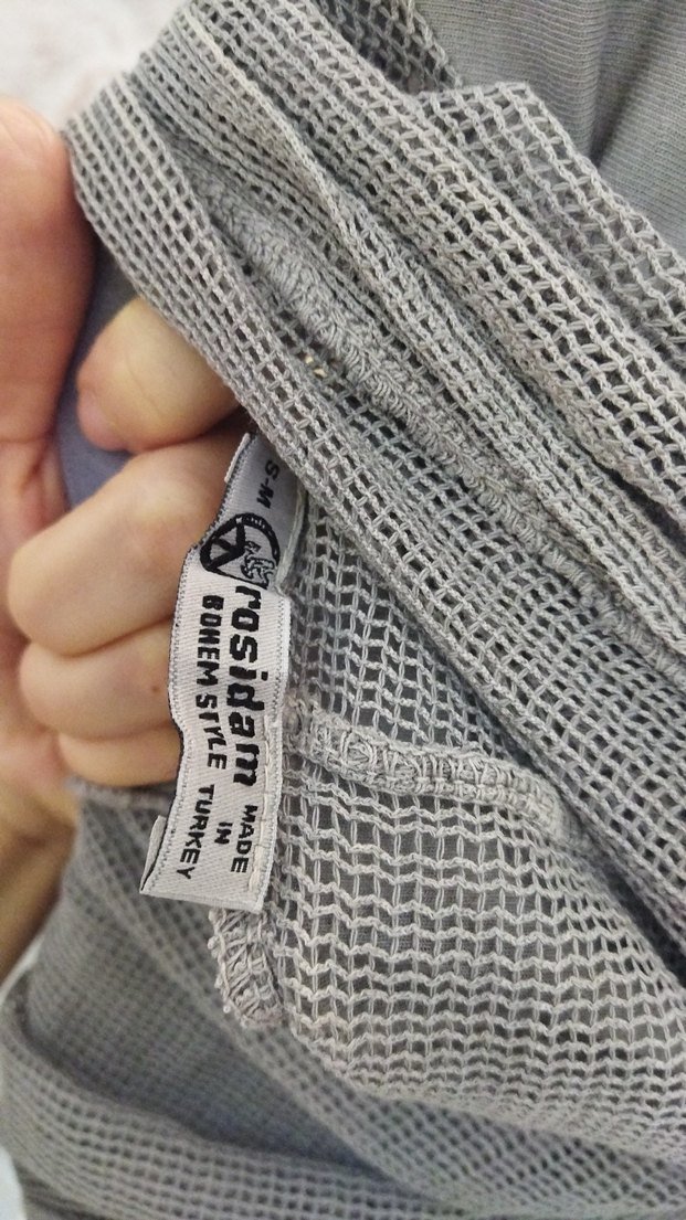 Gri Keten Midi Hamile Ceketi - Görsel 5