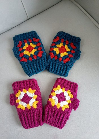 Örgü çocuk Eldivenleri 3 tane set - Görsel 8