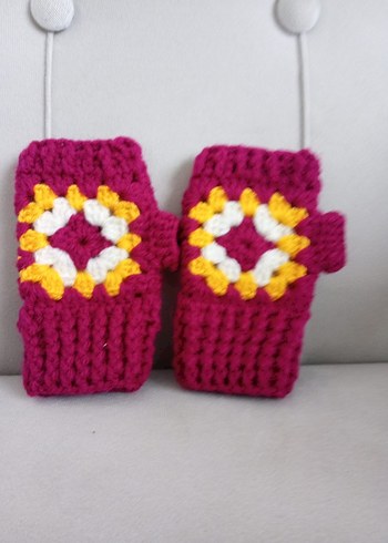 Örgü çocuk Eldivenleri 3 tane set - Görsel 14