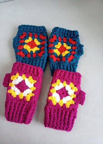 Örgü çocuk Eldivenleri 3 tane set - Görsel 7