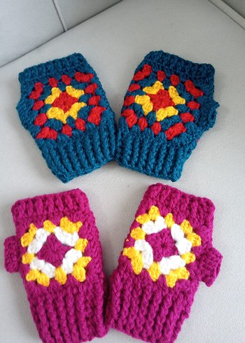 Örgü çocuk Eldivenleri 3 tane set - Görsel 9