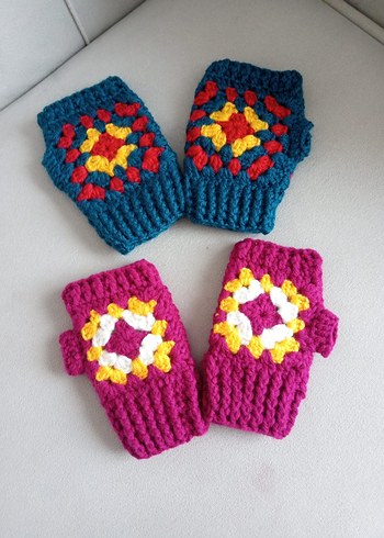 Örgü çocuk Eldivenleri 3 tane set - Görsel 11