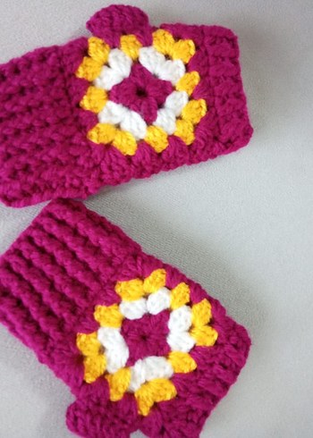 Örgü çocuk Eldivenleri 3 tane set - Görsel 12