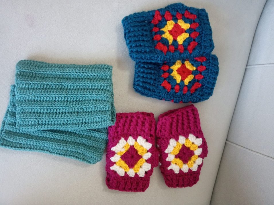 Örgü çocuk Eldivenleri 3 tane set - Görsel 2