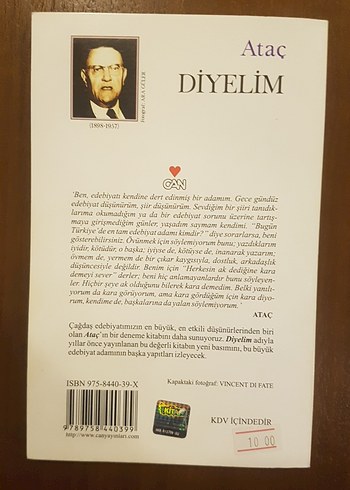 Nurullah Ataç - Diyelim ( Denemeler Kitabı) - Görsel 2