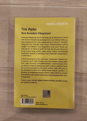 Tim Parks - Ben Buradan Okuyorum - Görsel 2