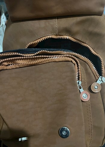 Kahverengi Deri Kadın Sırt Çantası taba - Görsel 3