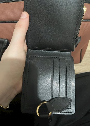 Tokalı Siyah Deri Kadın Cüzdanı - Görsel 6