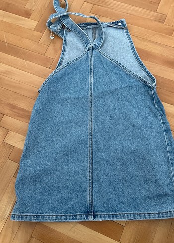 Topshop Kadın Mavi Denim Midi Askılı Salopet