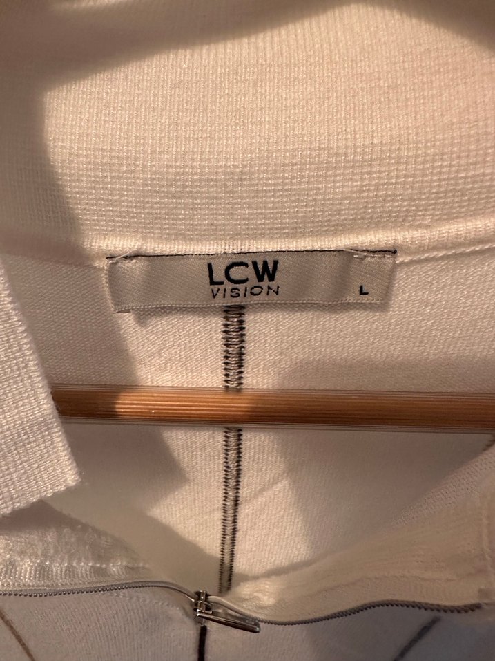 Gri Çizgili Fermuarlı Erkek Polo Tişört - Görsel 3