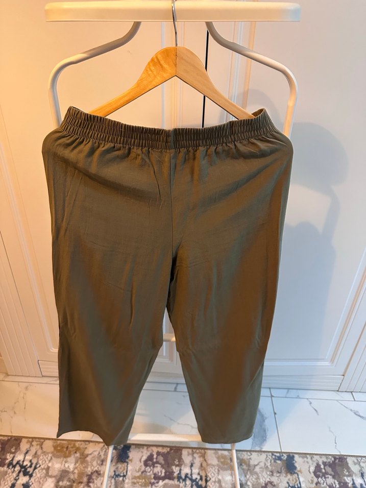 Kadın Keten Salaş  Pantolon - Görsel 3