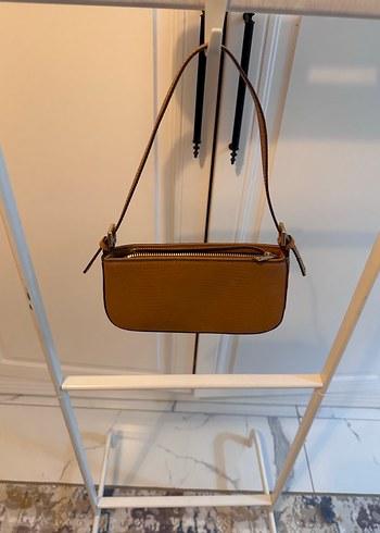 Bej Deri Kadın Omuz Çantası - Görsel 2