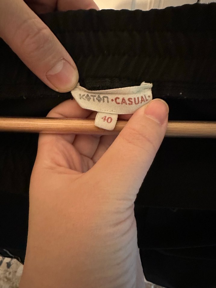 Siyah Kadın Midi Kumaş Pantolon - Görsel 2