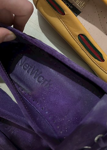 Renkli Kadın Süet Loafer Ayakkabılar - Görsel 4