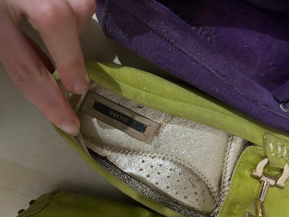 Renkli Kadın Süet Loafer Ayakkabılar - Görsel 5