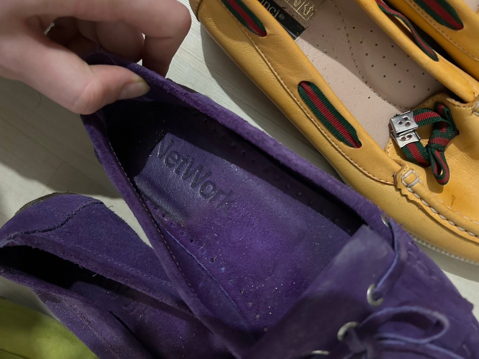 Renkli Kadın Süet Loafer Ayakkabılar - Görsel 4