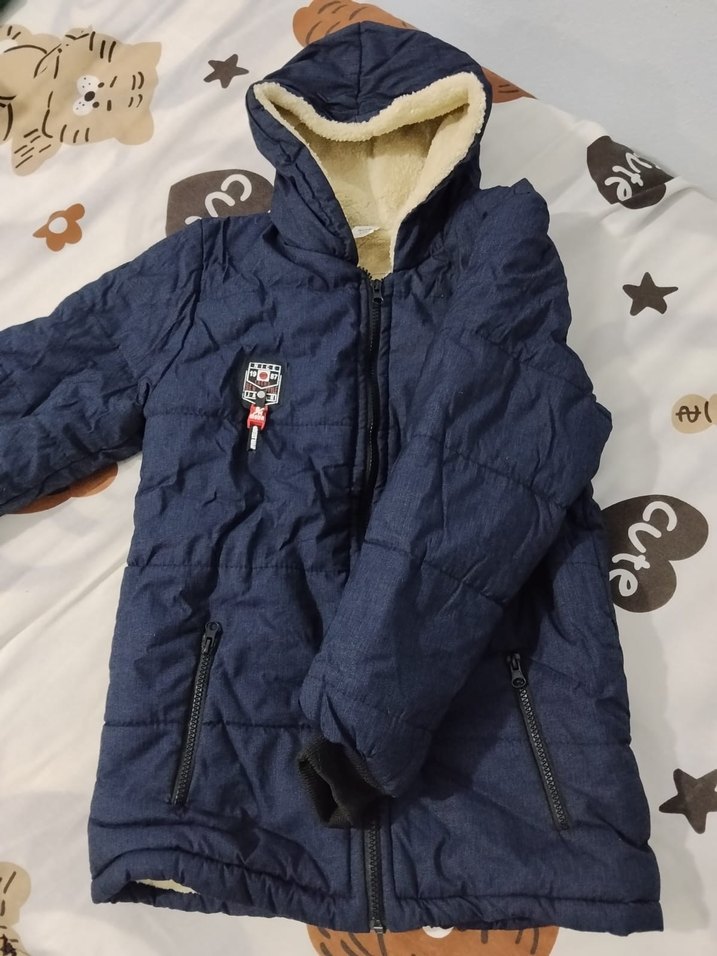 Kapüşonlu lacivert Erkek Çocuk Mont - Görsel 2