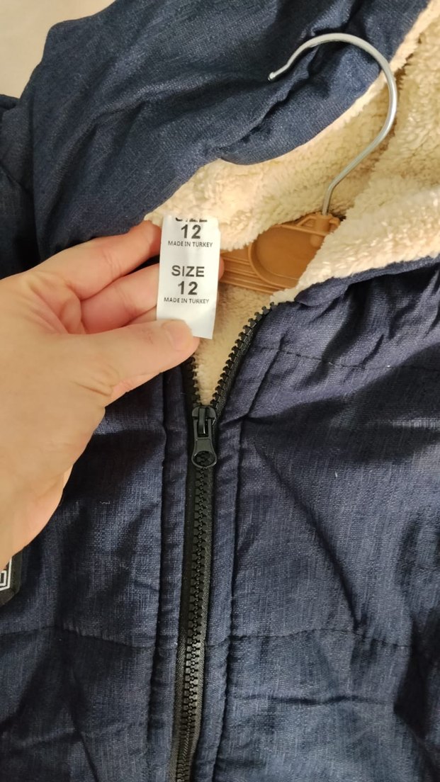 Kapüşonlu lacivert Erkek Çocuk Mont - Görsel 3