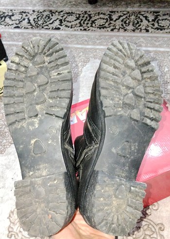 Kemerli Siyah Yüksek Topuklu Biker Bot - Görsel 4