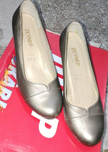 Zeynep Gri Pliseli Yüksek Topuklu Kadın Babet - Görsel 4